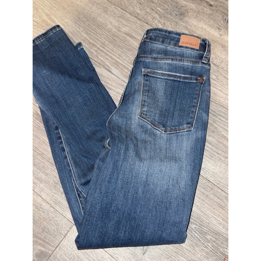 Judy Blue Los Angeles Womens Boyfriend Fit Distressed Medium Wash Jeans 1/25